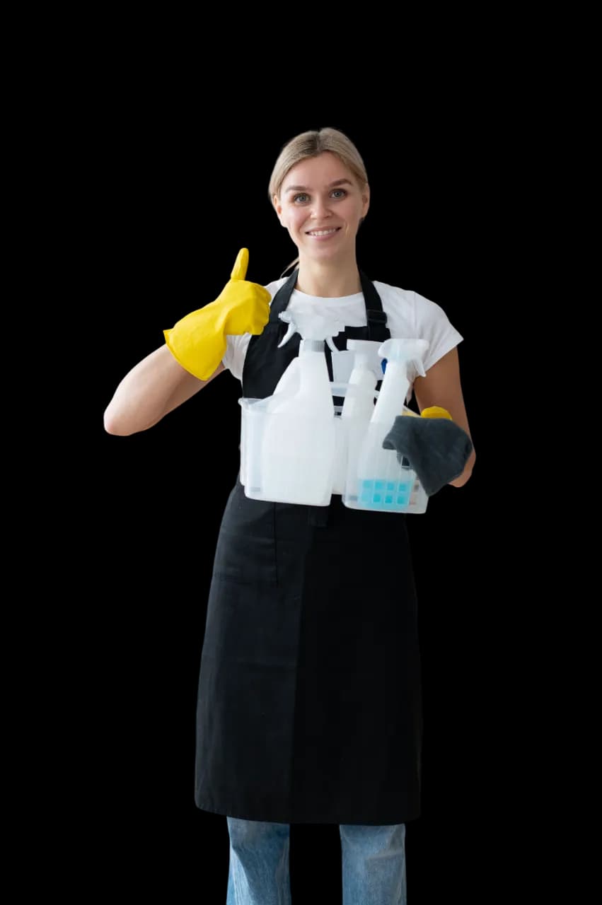 Cleaning professional ready to help